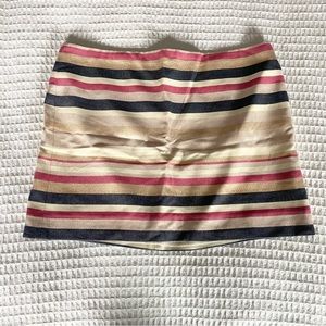 J. Crew factory shiny striped mini skirt size 14 NWT